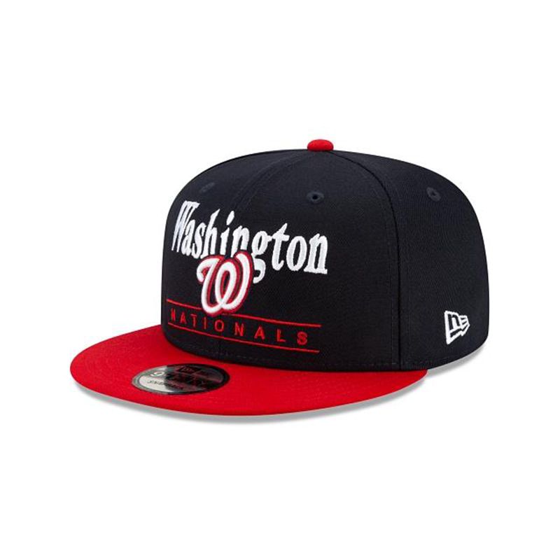 MLB Washington Nationals Two Tone Retro 9Fifty Snapback (VJY2388) - Red New Era Caps